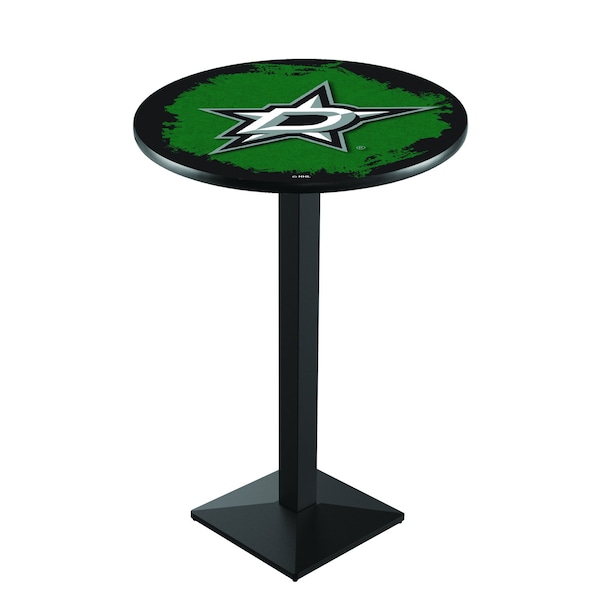 42" Blk Wrinkle Dallas Stars Pub Table